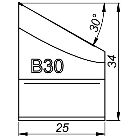 TRADEMASTER EXTERNAL TOOL BIT B30 30 DEG X 34MM HIGH TO SUIT PRO5PB